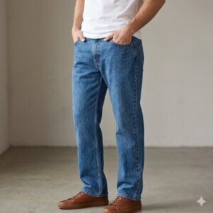 Levi's 550 Relaxed Fit Men's Jeans 36x34 Medium Wash 100% Cotton Vintage Denim